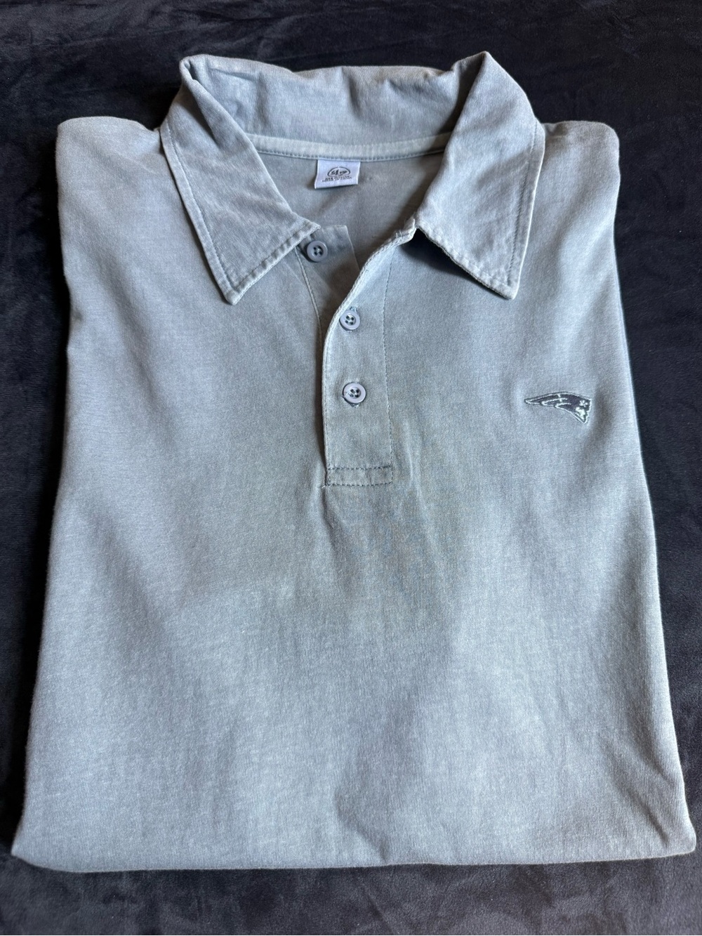 NWT ’47 Brand New England Patriots Gray Polo Shirt Men’s Medium NFL 100% Cotton